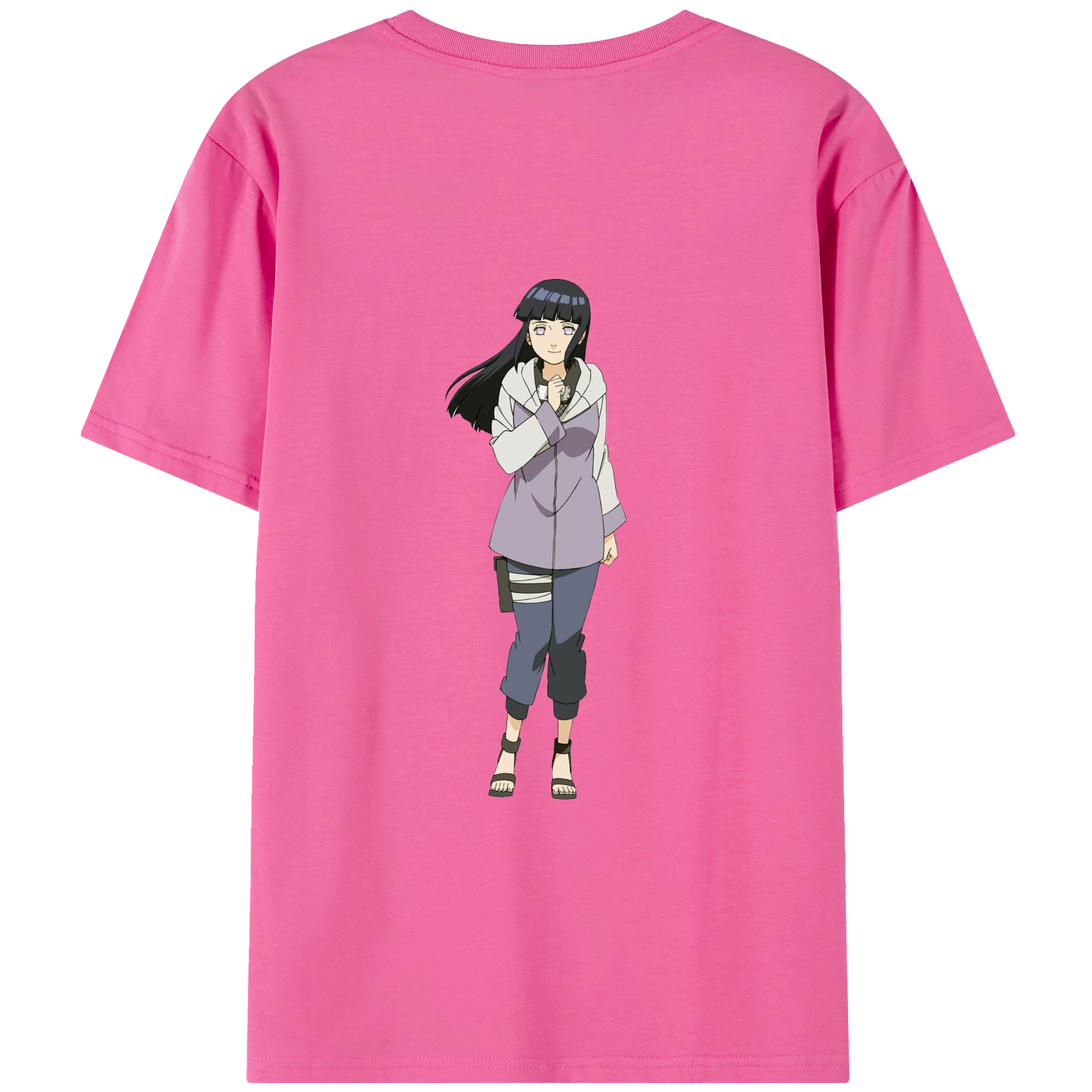 （画像用） NARUTO -ナルト- 日向ヒナタ Hyūga Hinata レディース半袖Tシャツ(バックプリント)